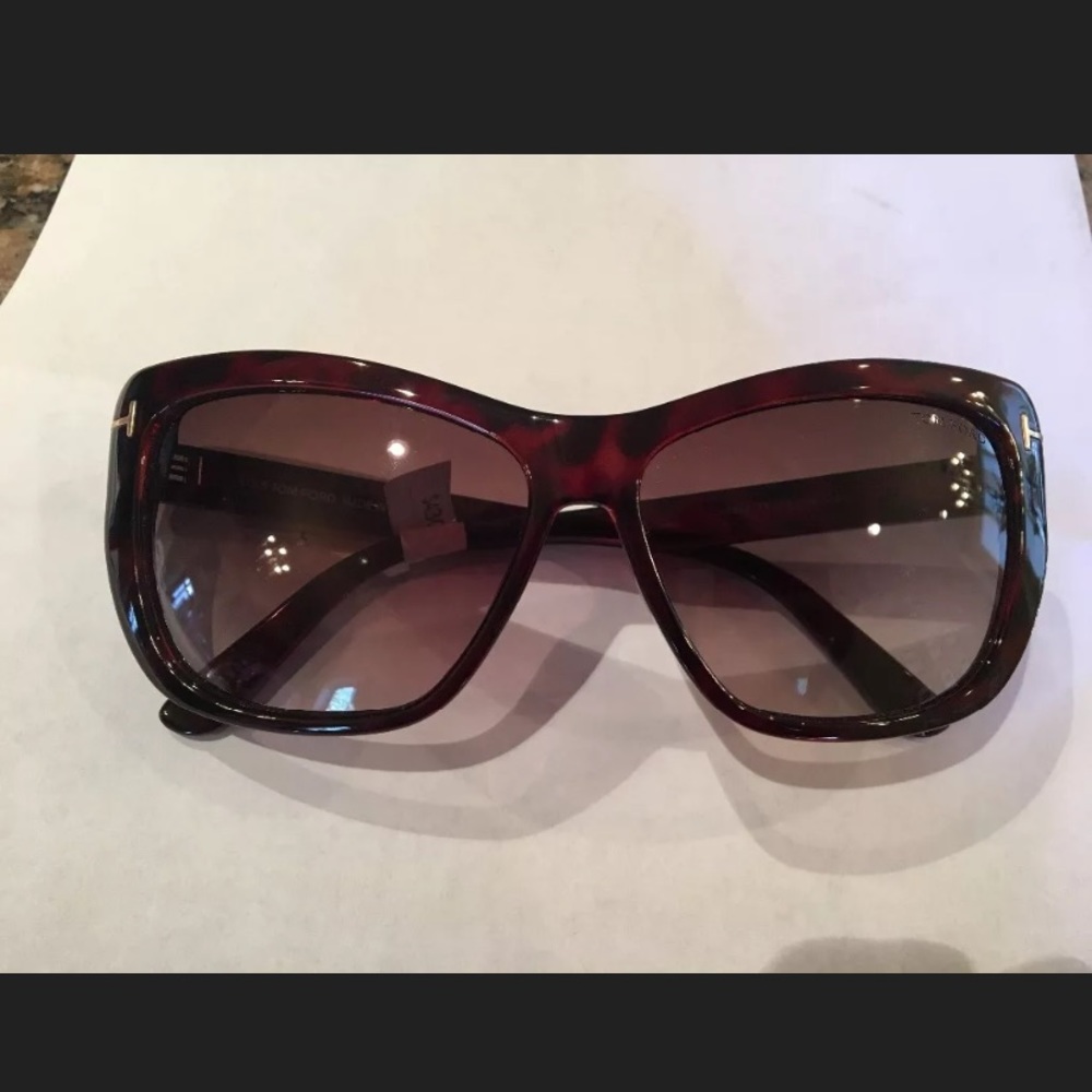 New Tom Ford Lindsay sunglasses dark Havana
